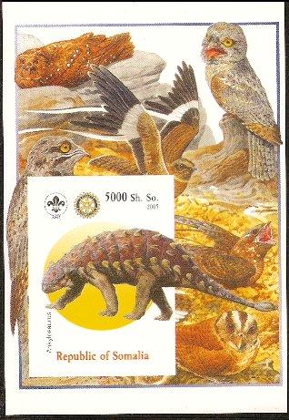 Somalia 2005 Sheet Dinosaurs/birds #05dino13 Imperf.