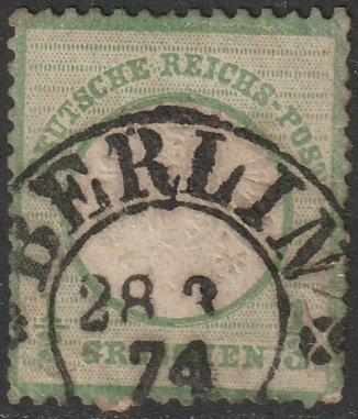 Germany 1872 Sc 15 used Berlin horseshoe cancel small thins