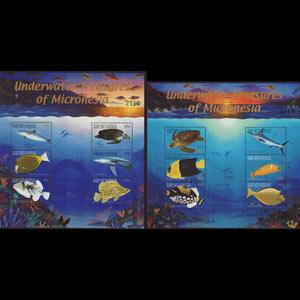 MICRONESIA 2001 - Scott# 445-6 Sheet-Marine Life NH