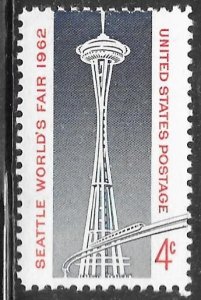 USA 1196: 4c Space Needle and Monorail, MNH, VF
