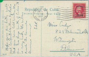 74493 - USA: Panama Canal Zone  - POSTAL HISTORY - POSTCARD from BALBOA 1927