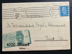 1932 Berlin Germany Lotto Letter Sheet Cover To Kupp