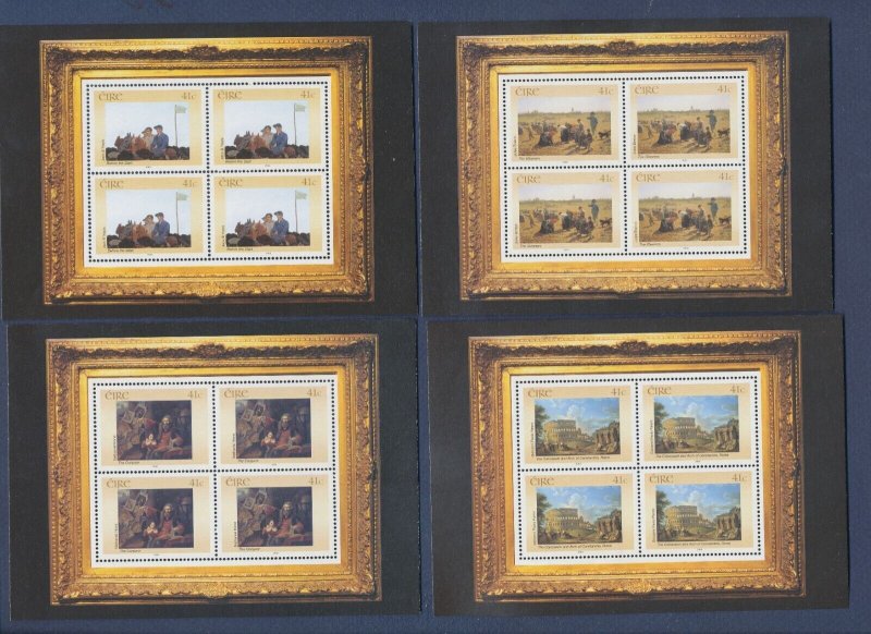 IRELAND - Scott 1424-1427 - VF MNH 5 S/S - National Gallery art * 2002