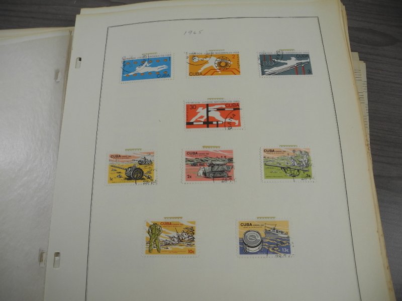 CUBA, 100s & 100s of Stamps mostly hinged on Scott pages