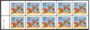 US #2283a Pheasant - Booklet Pane, MNH