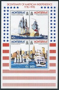 Montserrat 362a sheet,MNH.Mi Bl.11. American Bicentennial, 1976. Sea Battles.