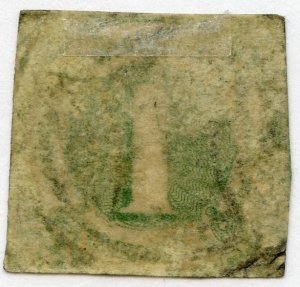 Thurn & Taxis Scott 47 UH - 1859 1kr Green - SCV $10.00