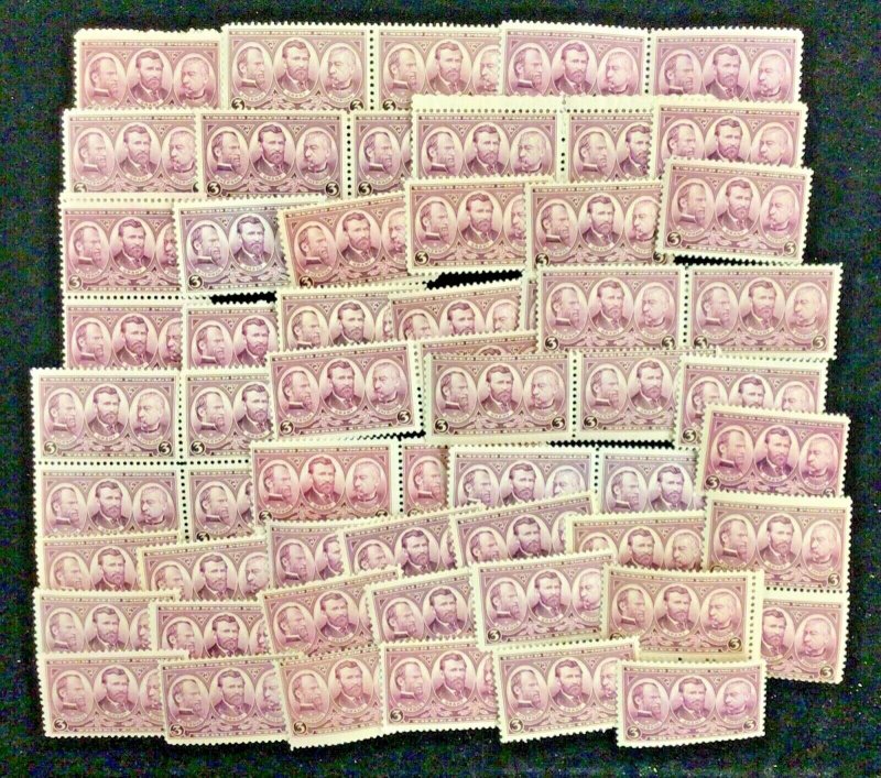 787   Sherman, Grant & Sheridan Army Navy Series 55 Mint Hinged 3 c  1937