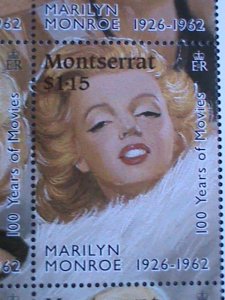 MORNTSERRAT-1995-CENTENARY OF MOVIES- SEXY MARILYN MONROE MNH SHEET-VERY FINE