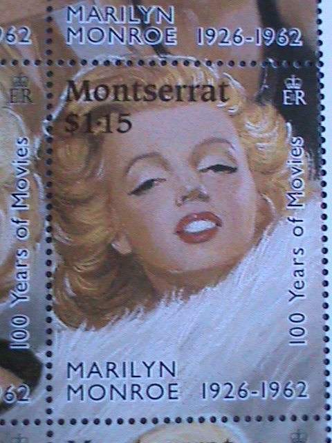 MORNTSERRAT-1995-CENTENARY OF MOVIES- SEXY MARILYN MONROE MNH SHEET-VERY FINE