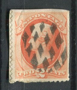 USA; 1870s early classic Jackson 2c. issue used Shade + Postmark,