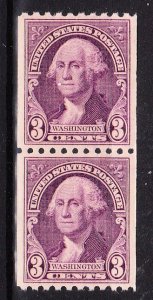 MOstamps - US Scott #722 XF-Sup Mint OG NH Pair - Lot # HS-A656