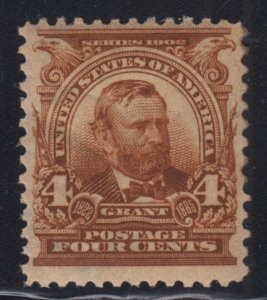 1903 Grant 4c brown Sc 303 MHRS gum thin single CV $55