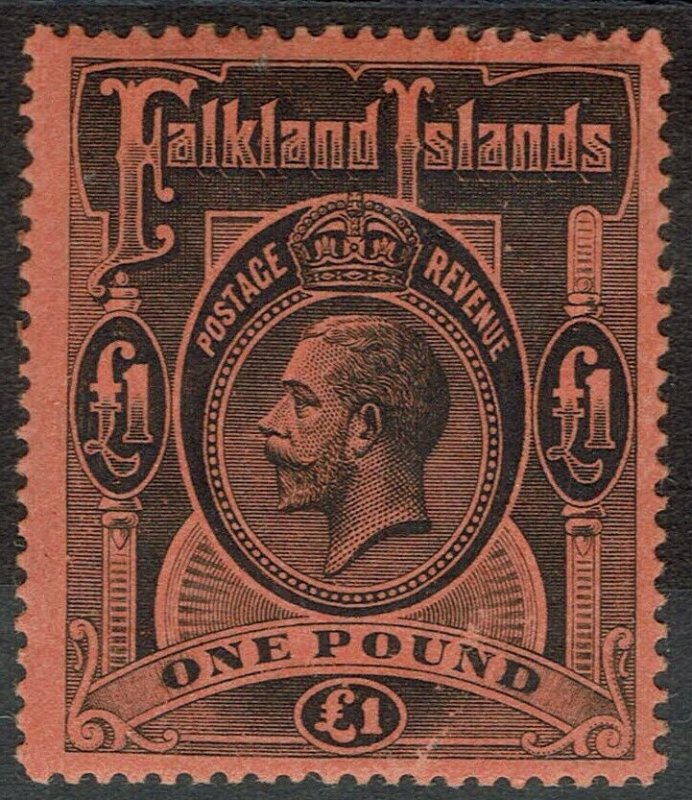 FALKLAND ISLANDS 1912 KGV 1 POUND 