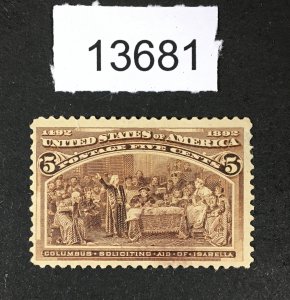 MOMEN: US STAMPS # 234 UNUSED NO GUM LOT #13681