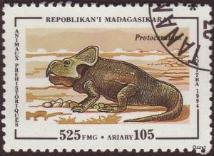 Madagascar 1995 Sc#1177 525f Dinosaur Protoceratops CTO