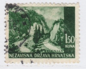 1941 Croatia Pictorial Designs 1.50k Used Stamp A19P11F618-