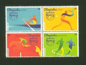 URUGUAY Olympic Brazil 2016 MNH STAMP Horse Rowing Marathon Tennis AMERICA UPAEP 