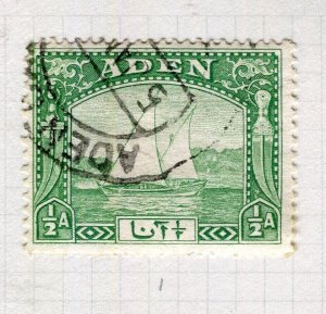 ADEN; 1937 early Dow pictorial issue fine used 1/2a. value