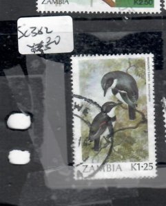 ZAMBIA  BIRD  K1.25    SC 382     VFU             P0419H