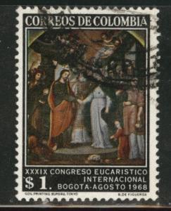 Colombia Scott 779 used Art stamp 1968