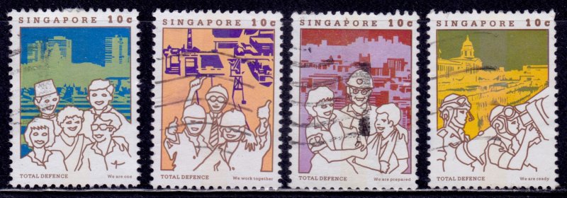 Singapore, 1984,  Inscription Total Defence, used