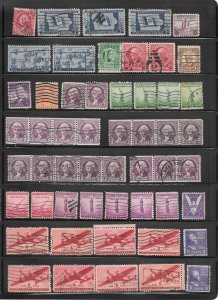 #407 My Page of Used US. Stamps Collection / Lot