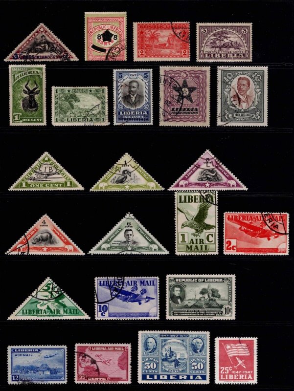 Liberia Stamp Lot / 45+ unique stamps / All stamps pictured / Postage Stamps
