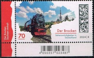 Germany 2024, Sc.# MNH, The Brocken and Train, Michel#3817