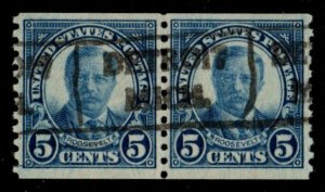 United States #602 used coil pair