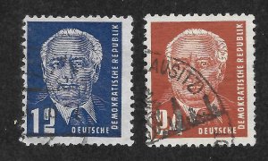 DDR Scott 54-55 Used H - 1950 President Wilhelm Pieck - SCV $2.45