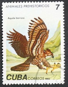 CUBA Sc# 2544  PREHISTORIC ANIMALS dinosaurs 7c  1982  used cto