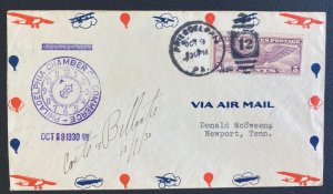 1930 Philadelphia PA US Airmail cover Signed By Costes Bellonte Tour