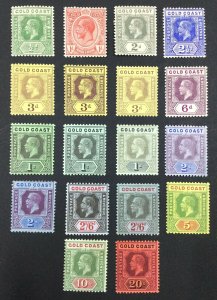 MOMEN: GOLD COAST SG #71-84,77e,80b,81a MINT OG H LOT #61181