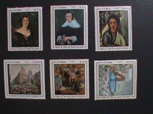 ​CUBA-1970   FAMOUS PAINTINGS-IN THE NATIONAL MUSIUM- MNH-VERY FINE