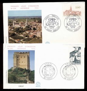 France 1981 Tourism, Views 2x FDC