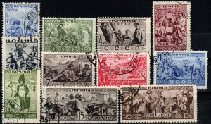 Russia #490-97, 499, 502, 505  F-VF Used  CV $22.00 (X6365)