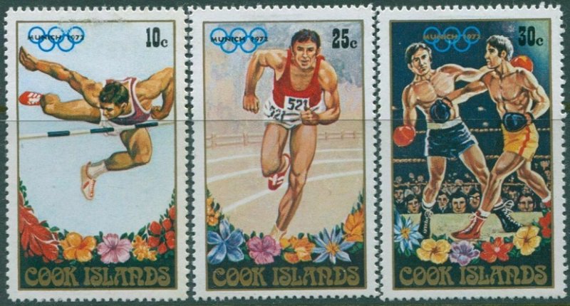 1972 Cook Islands 330-332 1972 Olympic Games in Munchen