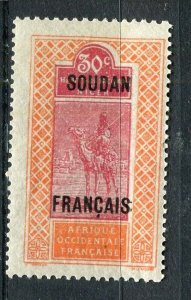 FRENCH COLONIES: SOUDAN 1921 Pictorial Optd. issue Mint hinged 30c. value