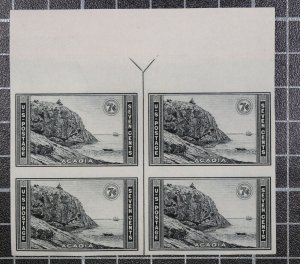 Scott 762 - 7 Cents Acadia NGAI Top Arrow Block - SCV - $8.25 