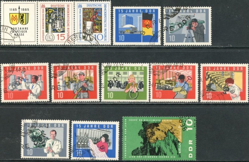 GERMANY DDR GDR Sc#683//748 1964 Complete & Part Sets Mint OG & Used