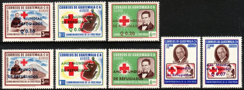 1960 Guatemala complete set of eight MNH Sc# C235 / 242 CV $20.85