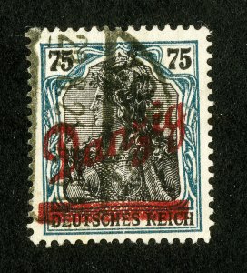 Danzig Stamps # 44 Used VF Rare Scott Value $2,160.00
