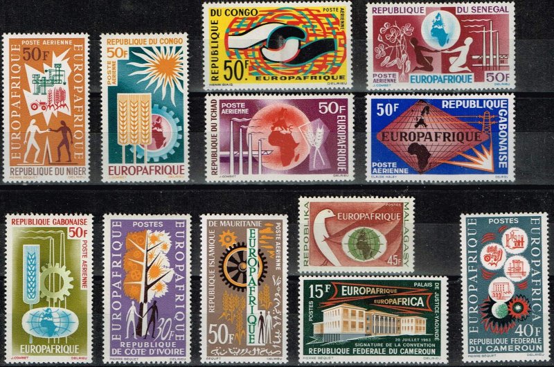 Ivory Coast Sc.#217 and more MNH stamps (20)  EUROPAFRIQUE