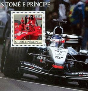 SAO TOME E PRINCIPE 2003 SHEET FORMULA 1 F1 SPORTS st3130