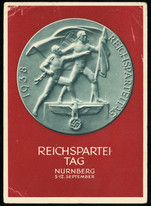 Germany NSDAP 10th Nuremberg Party Rally 1938 Postal Card #B120 Adolf Hitler