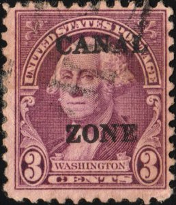 CANAL ZONE - 1933 Sc.115 3c deep violet - F Used (920n)