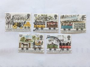 Great Britain – 1980 – Set of 5 Train stamps - SC# 904-908 - Used