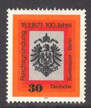 Germany 1971 Scott 9N304 mnh scv $0.55 less 50%=$0.25BIN