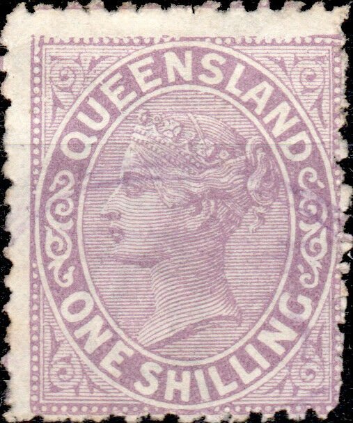AUSTRALIA / QUEENSLAND 1883 - SG172 1sh lilac - Fine / Very Fine Used